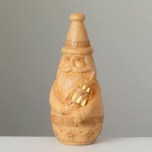 imageSullivans Scandi LED Santa 15Inch Figurine WoodLike Resin Statue Timer Included Perfect for Holiday Shelf and Table Decorations Batteries Not Included