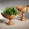 imageSullivans Decorative Trays Rattan Pedestal Trinket Tray Set of 2 Natural Rustic Tray for Candle Appetizer Fake Plant Entry Way Tabletop Shelf Home Dcor Coffee Table Dcor Storage Decorations
