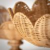 imageSullivans Decorative Trays Rattan Pedestal Trinket Tray Set of 2 Natural Rustic Tray for Candle Appetizer Fake Plant Entry Way Tabletop Shelf Home Dcor Coffee Table Dcor Storage Decorations