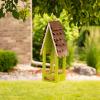 imageSullivans Green WashedWooden Gazebo Bird Feeder with a Shingled Copper Roof Birdwatching Decoration for Outdoor Birdwatching Perfect for Garden Yard Deck and Patio