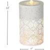imageSullivans Home Dcor Tabletop Fountain White Speckled Moroccan Design 12quot Pierced Metal Auto Pump LED Indoor Outdoor Table Dcor Office Shelf Mantel Decorations Garden Patio Outdoor Decor