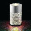 imageSullivans Home Dcor Tabletop Fountain White Speckled Moroccan Design 12quot Pierced Metal Auto Pump LED Indoor Outdoor Table Dcor Office Shelf Mantel Decorations Garden Patio Outdoor Decor