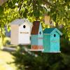 imageSullivans Rustic Blue Birdhouse with Copper Roof 1325Inch Bird Feeder Birdwatching Decoration for Outdoor Garden Yard Deck and Patio