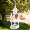imageSullivans White Washed Wooden Gazebo Bird Feeder with a Hammered Copper Roof Birdwatching Decoration for Outdoor Birdwatching Perfect for Garden Yard Deck and Patio