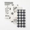 imageSullivans Black and White Multiple Design Tea Towels Set of 4 Quick Drying Dish Towels Perfect for Home Office Kitchen Decor