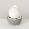 imageSullivans Home Dcor Tabletop Fountain Ceramic Textured White Sphere Design 9quot Gray Base wWhite Auto Pump LED Indoor Outdoor Table Dcor Office Mantel Decorations Garden Patio Outdoor Decor