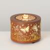 imageSullivans Home Dcor Tabletop Fountain Copper Butterfly ampamp Mushroom Pierced Metal Design 525quot Auto Pump LED Indoor Outdoor Table Dcor Office Shelf Mantel Decorations Garden Patio Outdoor Decor