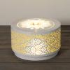 imageSullivans Home Dcor Tabletop Fountain White Speckled Moroccan Design 10quot Pierced Metal Auto Pump LED Indoor Outdoor Table Dcor Office Shelf Mantel Decorations Garden Patio Outdoor Decor