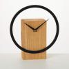 imageSullivans UltraModern Ring Clock Floating Black Metal Sphere on Wooden Block Sleek Design for Contemporary Decor Perfect for Modern Workspaces Bookshelf Decor in Home or Office