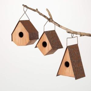 imageModern Wood Bird House Set of 3