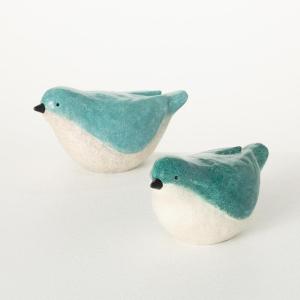 imageSulivans Glazed Ombre Blue Bird Ceramic Figurine Set of 2 Perfect for a Table Centerpiece Mantels and Shelf Decoration Small Statue for Indoor Spring Decor for Home Office Patio