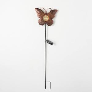 imageSullivans 39quot Copper Butterfly Ground Spike Solar Powered Light for Outside Garden Decorative Landscape Yard Stakes Outdoor Solar Light Yard Accessories