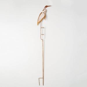 imageSullivans Copper Metal Crane Rain Gage Garden Stake Decorative Outdoor Lawn and Garden Accessories for Front and Backyard Spring Decor and Patio