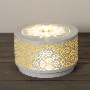 imageSullivans Home Dcor Tabletop Fountain White Speckled Moroccan Design 10quot Pierced Metal Auto Pump LED Indoor Outdoor Table Dcor Office Shelf Mantel Decorations Garden Patio Outdoor Decor