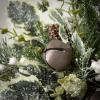 imageSullivans Frosted Mixed Jingle Bell and Pinecone Orb Artificial Fake Flower Lifelike Bouquet Centerpiece for Home Office Weddings and Gifts Decor