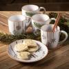 imageSullivans White Ceramic Christmas Cozy Mug Set of 4 Holiday Hot Chocolate Coffee Latte Tea Cups Perfect for Holiday Gifts