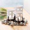 imageSullivans White Metal Christmas Tree and Star Cutout Candle Holder Set of 3 Decorative Candle Holders for Table Centerpiece Perfect for Home Decor Weddings Dinning and Gifts
