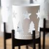 imageSullivans White Metal Christmas Tree and Star Cutout Candle Holder Set of 3 Decorative Candle Holders for Table Centerpiece Perfect for Home Decor Weddings Dinning and Gifts