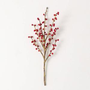 imageSullivans 17quot Cheerful Red Berry Spray Greenery Flower Plant Dcor for Bouquet Vase Filler Christmas Home Decoration for Mantels Doorways and Windows