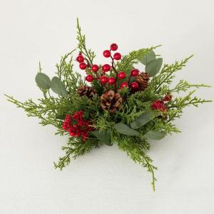 imageSullivans Cedar Berry Orb Artificial Fake Flower Lifelike Bouquet Centerpiece for Home Office Weddings and Gifts Decor