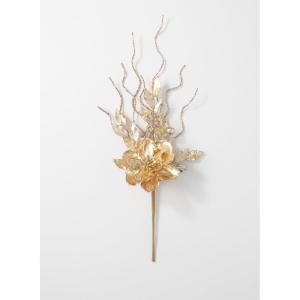 imageSullivans Gold Magnolia Berry Spray Artificial Fake Flower Lifelike Bouquet Centerpiece for Home Office Weddings and Gifts Decor