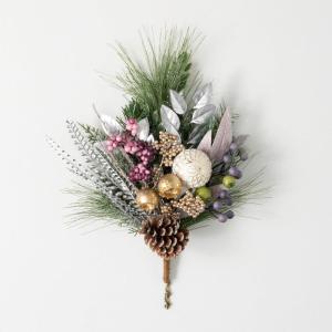 imageSullivans Mixed Ball Pine Pick Artificial Fake Flower Lifelike Bouquet Centerpiece for Home Office Weddings and Gifts Decor