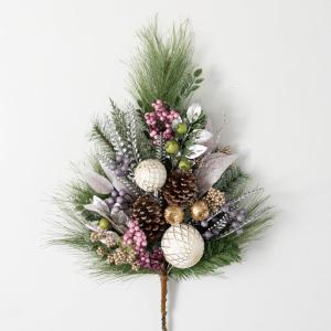 imageSullivans Mixed Ball Pine Spray Artificial Fake Flower Lifelike Bouquet Centerpiece for Home Office Weddings and Gifts Decor
