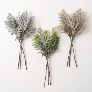 imageSullivans Neutral Full Pine Spray Set of 3 Artificial Fake Flower Lifelike Bouquet Centerpiece for Home Office Weddings and Gifts Decor