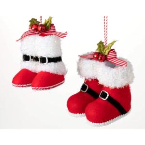 imageSullivans Santas Boots Ornament Set  Set of 2  Home for The Holidays  Christmas Tree Ornaments  Santa Ornament  Red Christmas Ornaments