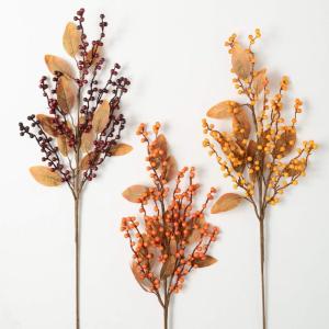 imageSullivans Vibrant Autumn Berry Stem Set Artificial Fake Flower Lifelike Bouquet Centerpiece for Home Office Weddings and Gifts Decor