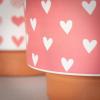 imageSullivans Vase Ceramic Vase Set of 2 Terra Cotta and Pink ampamp White Heart Design Vases Valentines Day Home Dcor for Fake Plants Coffee Table Decor Tabletop Shelf Fireplace Mantel Decoration