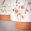 imageSullivans Vase Ceramic Vase Set of 2 Terra Cotta and White Floral Design Vases Rustic Farmhouse Neutral Home Dcor for Fake Plants Coffee Table Decor Tabletop Shelf Fireplace Mantel Decoration