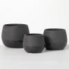 imageSullivans Speckled Black TwoToned Pots  Set of 3 Indoor Planter Pot Kitchen Living Room and Office Home Dcor