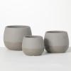 imageSullivans Speckled Gray TwoToned Pots  Set of 3 Indoor Planter Pot Kitchen Living Room and Office Home Dcor