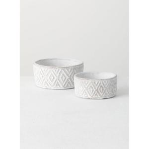 imageSullivans Modern White Planter  Set of 2 Indoor Planter Pot Kitchen Living Room and Office Home Dcor