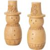 imageSullivans Scandi Snowman Figure Set of 2 Figurine HandCarved WoodLike Resin Statue for Holiday Shelf and Table Decorations