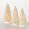 imageSullivans White Frosty Cream Bottlebrush Trees Christmas Decorative Mini Trees for Bookshelf Shelf and Mantel Holiday Figurines for Office Table or Desk