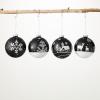 imageSullivans Winter Silhouette Ornament Multicolor 4quot H Glass Set of 4 Christmas Dcor Christmas Tree Dcor Ornament Set Christmas Decorations