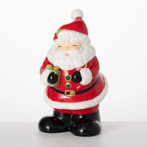 imageSullivans Ceramic Christmas Whimsical Santa Cookie Jar Christmas Cookie Container for Countertops Makes the Perfect Kitchen Gift