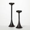 imageSullivans Black Metal Bell Shaped Pillar Candle Holder Set of 2 Decorative Candle Holders for Table Centerpiece Perfect for Home Decor Weddings Dinning and Gifts
