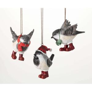 imageSullivans Winter Bird Ornaments  Set of 3  Holiday Birds in Winter Gear Ornaments for Holiday Decor  Animal Christmas Tree Ornaments