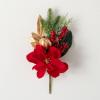 imageSullivans 13quot Red Magnolia Pomegranate Pick Greenery Flower Plant Dcor for Bouquet Vase Filler Christmas Home Decoration for Mantels Doorways and Windows