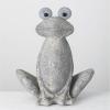imageSulivans Big Eyed Gray Frog Garden Statue Perfect for a Table Centerpiece Mantels and Shelf Decoration Indoor or Outdoor Spring Decor for Home Office Patio and Lawn