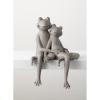 imageSulivans Sitting Gray Frog Couple Figurine Garden Statue Perfect for a Table Centerpiece Mantels and Shelf Decoration Indoor or Outdoor Spring Decor for Home Office Patio and Lawn