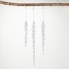 imageSullivans 12quot H 9quot H and 7quot H Sullivans Twisted Glass Icicle Ornaments  Set of 3 Clear Christmas Ornaments Christmas Dcor Christmas Tree Dcor Ornament Set Christmas Decorations