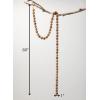 imageSullivans 5 ft Light Brown Wood Bead Garland Rustic Country Boho Farmhouse Decor Perfect for Weddings Fireplace Mantels Dining and Living RoomLight Brown