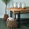 imageSullivans Decorative Boho Storage Baskets with Handles Set of 2  Handwoven Wicker Baskets with Macrame Detail Boho Chic Home Dcor for Living Room Bedroom ampamp More