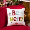 imageSullivans 14x14 Be Merry Holiday Toss Pillow Christmas Plush Pillow Couch Throw Pillows Adorable Holiday Cushion Decorative Pillows for Indoor Christmas DcorBe Merry