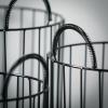 imageSullivans MET1088 Cylindrical Wire Large Basket Storage Containers with Handles Black 195 to 22 Inches Each Set of 3Wire