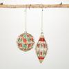 imageSullivans Faceted Vintage Ornament Multicolor 4quot H Glass Set of 2 Christmas Dcor Christmas Tree Dcor Ornament Set Christmas Decorations